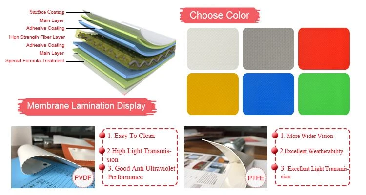 PVDF tensile membrane fabric