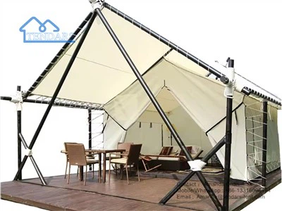 Tienda de campaña glamping de lona